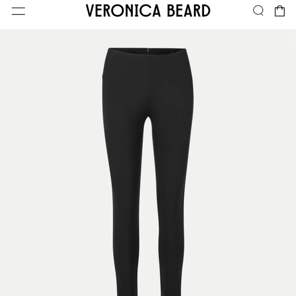 VERONICA BEARD Scuba Slim-Fit Pant Black High-Rise Cropped Pant {$295} Black 6 - Picture 2 of 12